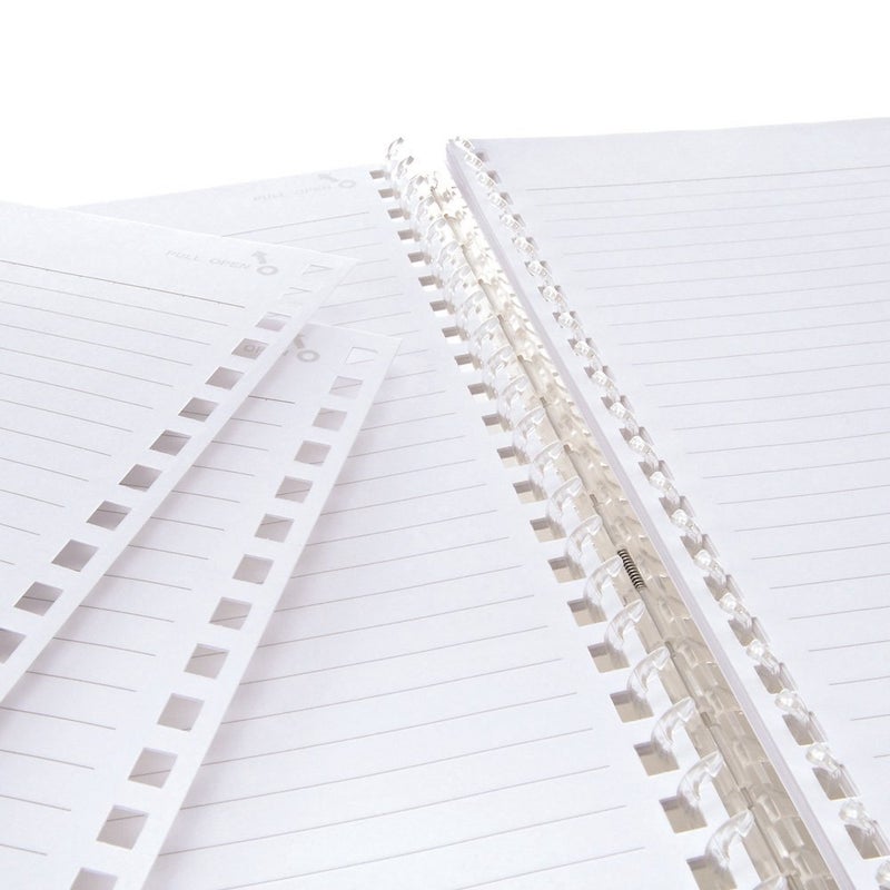 LIHITLAB LIHIT LAB. Refillable Notebook (Journal)  Lined Paper  9.9 x 7.3 inches  Blue Green (N1608-28) - Image 3